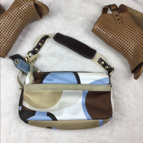 ‼️SOLD COACH MULTI COLOR BLUE BROWN MINI BAG - Picture 2 of 5